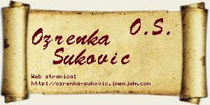 Ozrenka Šuković vizit kartica